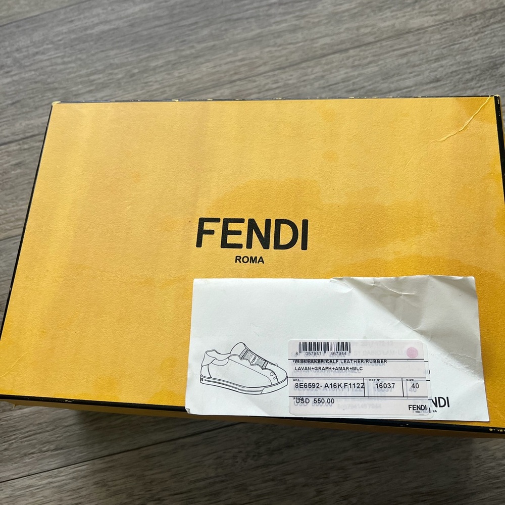 Fendi Women's Pink and Gray Sneakers - Picture 6 of 6